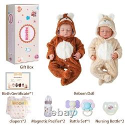 Lifelike Reborn Baby Twins 20 inch Soft Body Realistic Newborn Dolls for Ki