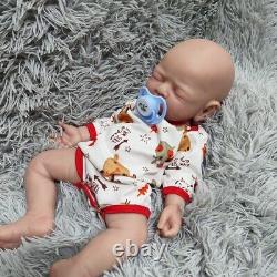 Lifelike Sleeping Baby Girl 17Soft Reborn Doll Full Body Silicone Real Touch