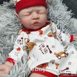 Lifelike Sleeping Baby Girl 17Soft Reborn Doll Full Body Silicone Real Touch