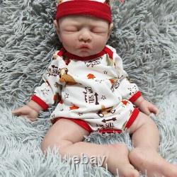 Lifelike Sleeping Baby Girl 17Soft Reborn Doll Full Body Silicone Real Touch