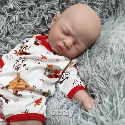 Lifelike Sleeping Baby Girl 17Soft Reborn Doll Full Body Silicone Real Touch