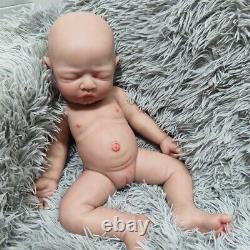 Lifelike Sleeping Baby Girl 17Soft Reborn Doll Full Body Silicone Real Touch