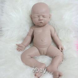 Lifelike Sleeping Baby Girl 17Unpainted Soft Silicone Reborn Baby Doll