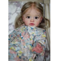 Lovely 26 Reborn Baby Dolls Toddler Girl Rooted Hair Cloth Body Handmade Gift