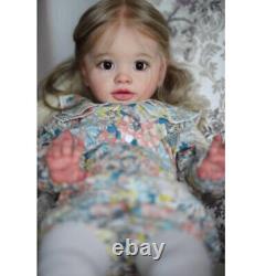 Lovely 26 Reborn Baby Dolls Toddler Girl Rooted Hair Cloth Body Handmade Gift