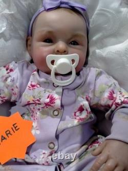 MARIE? Pretty reborn doll girl. Nicely weighted to 6.2lbs 2.8kgs 18 46cm