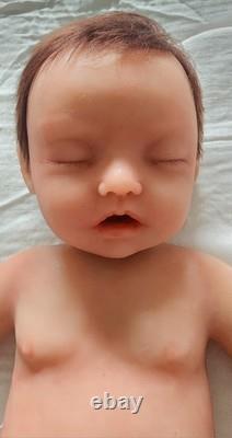 Madison Sculpt Silicone Full Body Baby Girl Doll Asleep Hair 20 7 Lbs 10oz