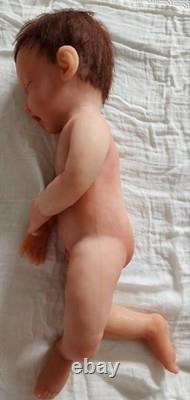 Madison Sculpt Silicone Full Body Baby Girl Doll Asleep Hair 20 7 Lbs 10oz