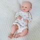 Maletofe 16.93 Inch Painted Reborn Doll Full Silicone Newborn Girl Baby Doll Toy