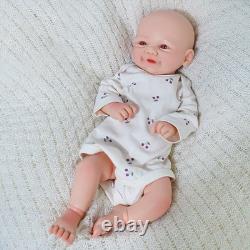 Maletofe 16.93 Inch Painted Reborn Doll Full Silicone Newborn Girl Baby Doll Toy