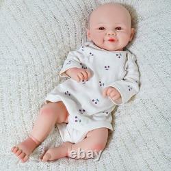 Maletofe 16.93 Inch Painted Reborn Doll Full Silicone Newborn Girl Baby Doll Toy