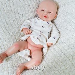 Maletofe 16.93 Inch Painted Reborn Doll Full Silicone Newborn Girl Baby Doll Toy