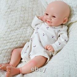 Maletofe 16.93 Inch Painted Reborn Doll Full Silicone Newborn Girl Baby Doll Toy