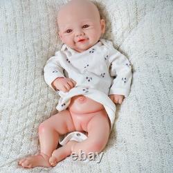 Maletofe 16.93 Inch Painted Reborn Doll Full Silicone Newborn Girl Baby Doll Toy