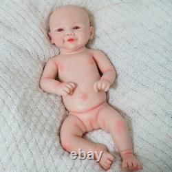 Maletofe 16.93 Inch Painted Reborn Doll Full Silicone Newborn Girl Baby Doll Toy