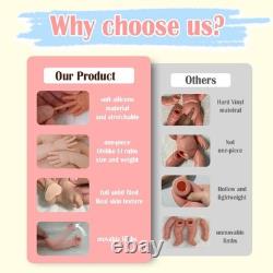 Maletofe 16.93 Inch Painted Reborn Doll Full Silicone Newborn Girl Baby Doll Toy