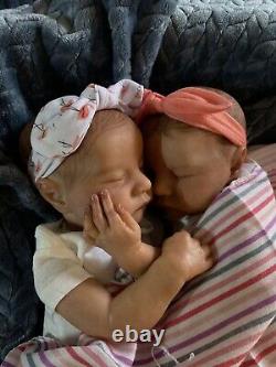 Meet The Twins! Reborn Baby Girl Dolls Lindsey And Leslie! Accessories Included