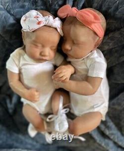 Meet The Twins! Reborn Baby Girl Dolls Lindsey And Leslie! Accessories Included