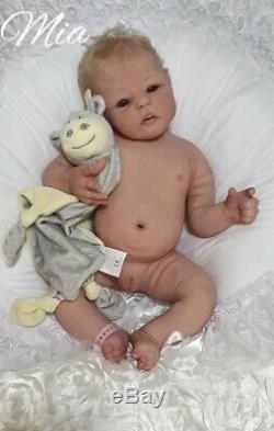 Mia full bodied silicone wet & drink, marshmallow blend reborn doll baby
