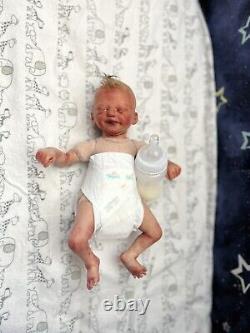 Mini Reborn Baby Doll With Rooted Hair