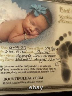 Miranda Reborn Doll by Bountiful Baby authentic withCOA