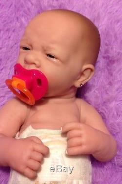 My Precious Baby Girl! Berenguer Preemie Lifelike Reborn Doll W Pacifier, Bottle