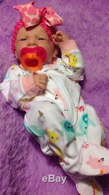 My Precious Baby Girl! Berenguer Preemie Lifelike Reborn Doll W Pacifier, Bottle