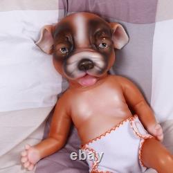 NEW 13.7'' Full Silicone Reborn Dog Doll Cuddly Newborn Soft Cute Animals Toy