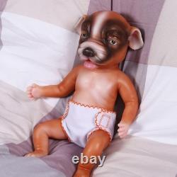 NEW 13.7'' Full Silicone Reborn Dog Doll Cuddly Newborn Soft Cute Animals Toy
