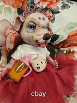 NEW 14 Full Solid Silicone Reborn Puppy Alternative Doll Collectible Girl