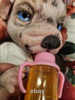 NEW 14 Full Solid Silicone Reborn Puppy Alternative Doll Collectible Girl