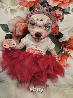 NEW 14 Full Solid Silicone Reborn Puppy Alternative Doll Collectible Girl