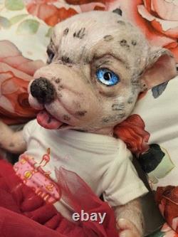 NEW 14 Full Solid Silicone Reborn Puppy Alternative Doll Collectible Girl