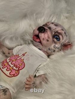 NEW 14 Full Solid Silicone Reborn Puppy Alternative Doll Collectible Girl