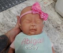 NEW 16 Preemie Full Body Silicone Baby Girl Doll Abigail