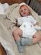 NEW 22 full solid body silicone reborn baby doll boy art babydoll