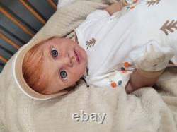 NEW 22 full solid body silicone reborn baby doll boy art babydoll