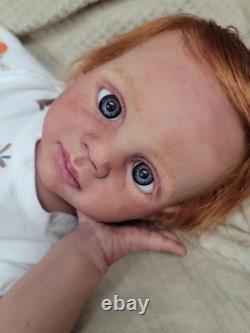 NEW 22 full solid body silicone reborn baby doll boy art babydoll