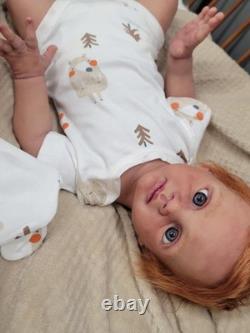 NEW 22 full solid body silicone reborn baby doll boy art babydoll