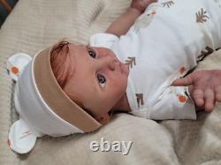NEW 22 full solid body silicone reborn baby doll boy art babydoll