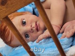 NEW 22 full solid body silicone reborn baby doll boy art babydoll