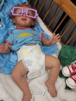 NEW 22 full solid body silicone reborn baby doll boy art babydoll