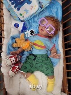 NEW 22 full solid body silicone reborn baby doll boy art babydoll