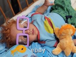NEW 22 full solid body silicone reborn baby doll boy art babydoll