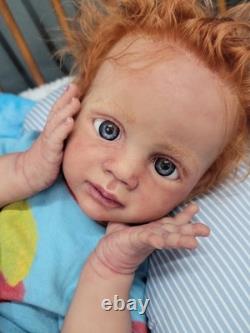 NEW 22 full solid body silicone reborn baby doll boy art babydoll