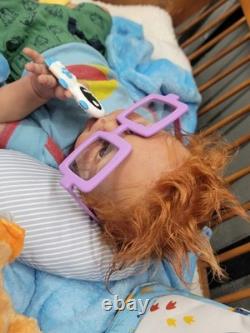 NEW 22 full solid body silicone reborn baby doll boy art babydoll
