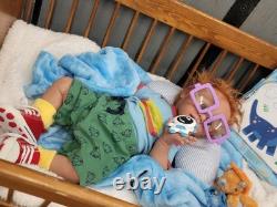 NEW 22 full solid body silicone reborn baby doll boy art babydoll