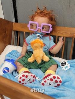 NEW 22 full solid body silicone reborn baby doll boy art babydoll