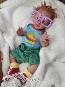 NEW 22 full solid body silicone reborn baby doll boy art babydoll
