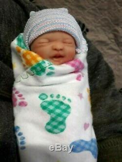 NEW 7 Micro Preemie Full Body Silicone Baby Girl Doll Kayla